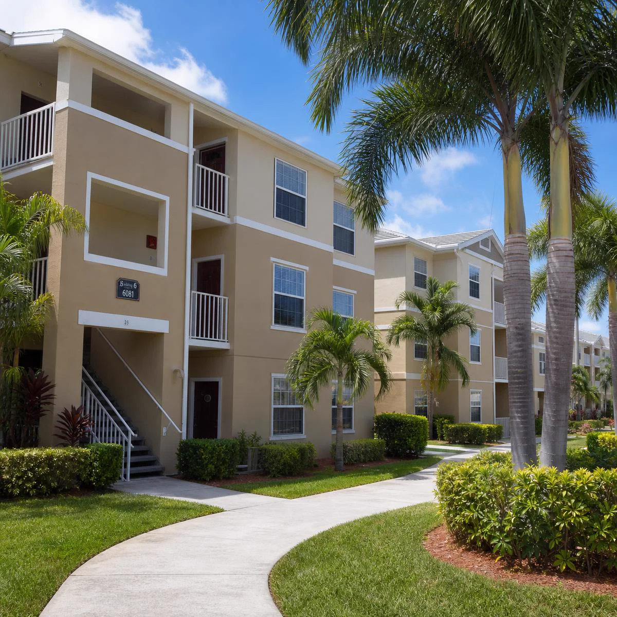 Apartment complex exterior repaint in Fort Lauderdale